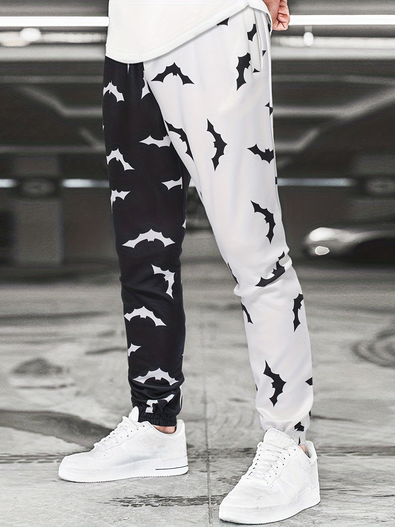 Men's Bat Full Pattern Casual Jogger Pants