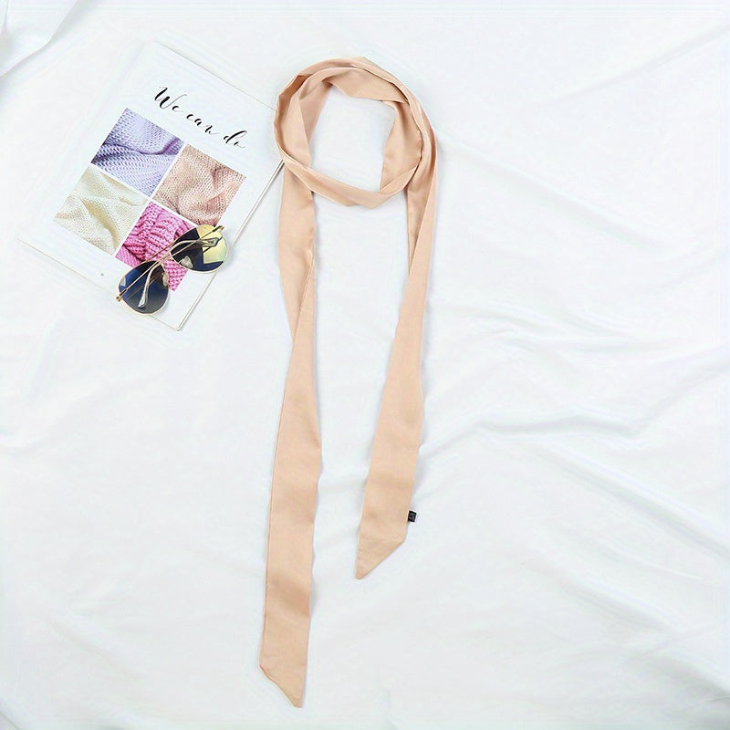 Long Ribbon Scarf Classic Skinny Chiffon Neckerchief Twilly Scarf For Women