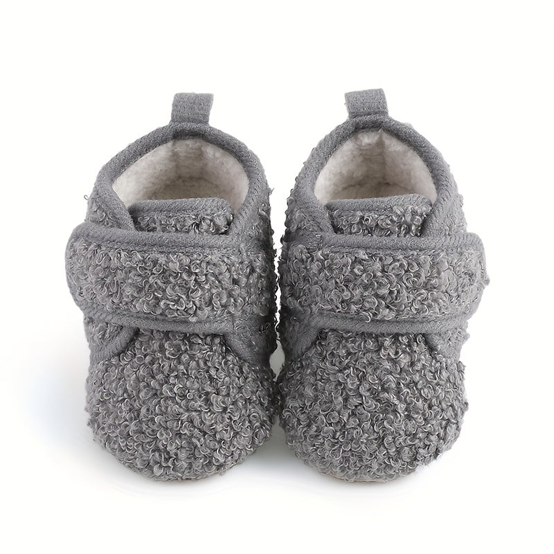Warm Fleece Baby Girls Sneakers Lightweight Non Slip Shoes Indoor Outdoor