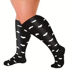 3 Pairs Plus Size Knee High Copper Compression Socks for Adult Sports