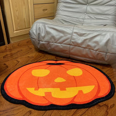 Creative Pumpkin Carpet Halloween Carpet Soft Mat Dining Table Carpet