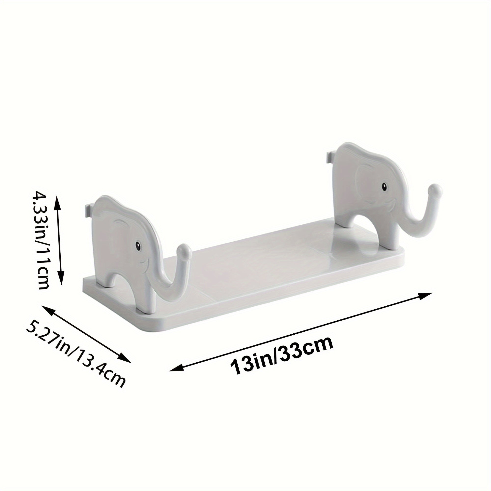 Gray Elephant Storage Rack for Kitchen and Bathroom