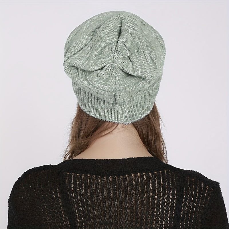 Thin Knitted Wool Slouchy Beanie for Men and Women