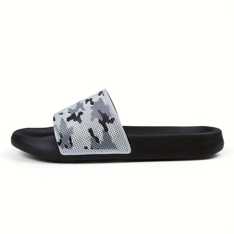 Men's Camo Non Slip Open Toe Slide for Beach Summer