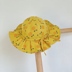 Baby Fruit Graphic Bow Bucket Hat Sun Protection Fisherman Hat
