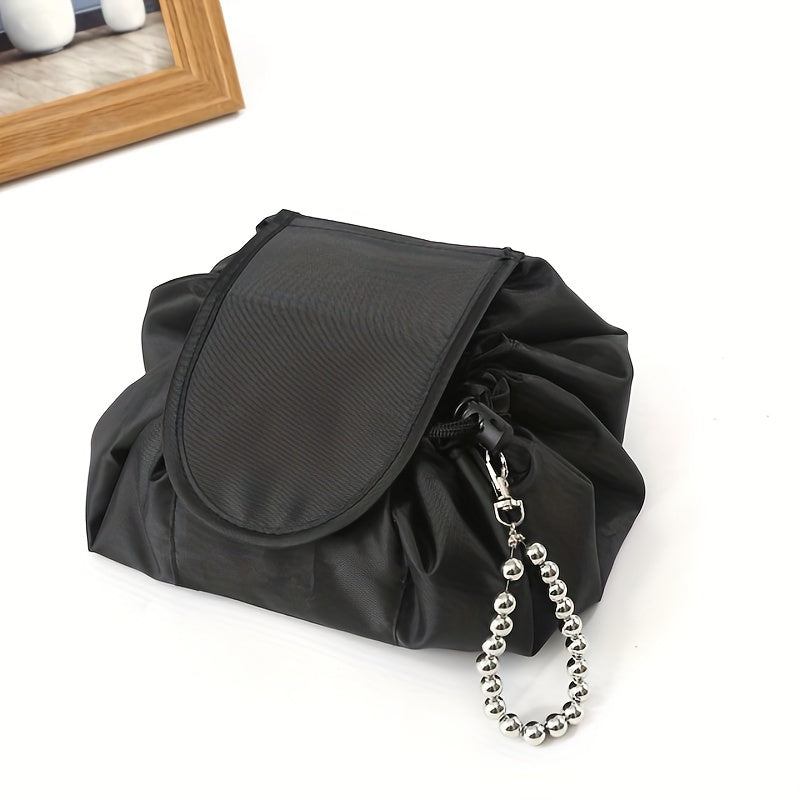 Portable Drawstring Travel Cosmetic Bag Fold Makeup Organizer Pouch