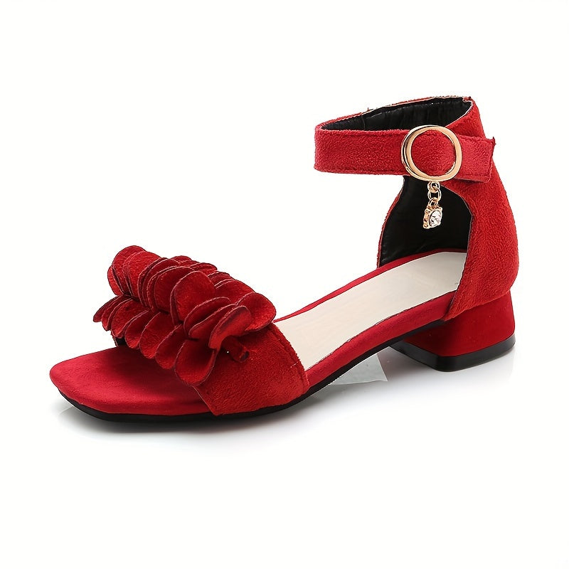 Girls Open Toe High Heel Sandals Lightweight Dress Shoes for Party