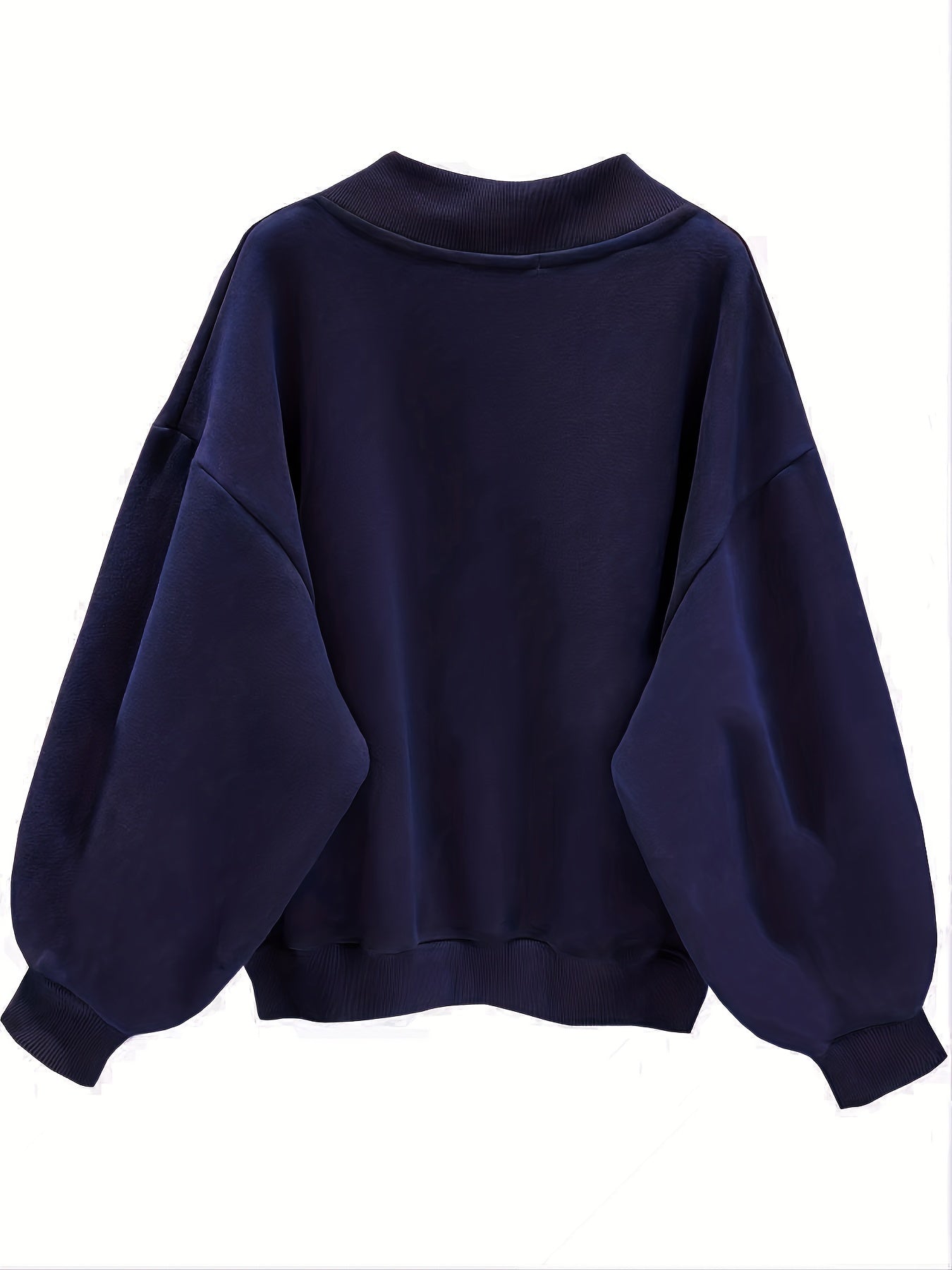 Letter Graphic Print V Neck Sweatshirt for Women