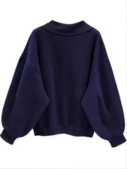 Letter Graphic Print V Neck Sweatshirt for Women