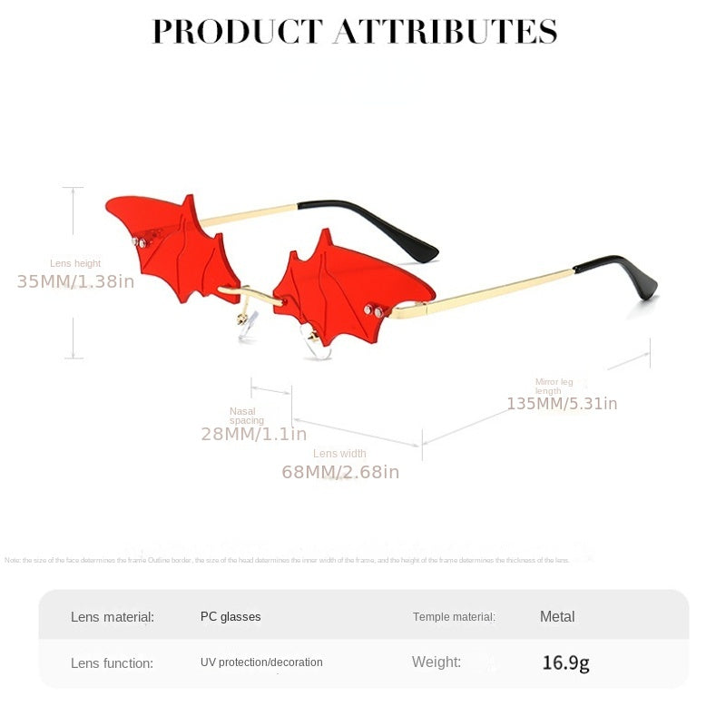 Men's Sunglasses Bat Flame Street Style Glasses