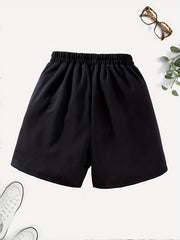 Girls' Casual Dino Graphic Shorts with Pockets
