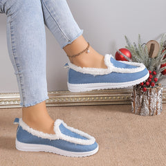 Women's Non Slip Thickened Sneakers Soft Comfortable Warm Sport Shoes