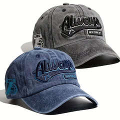 Summer Personality Washed Baseball Cap English Letter
