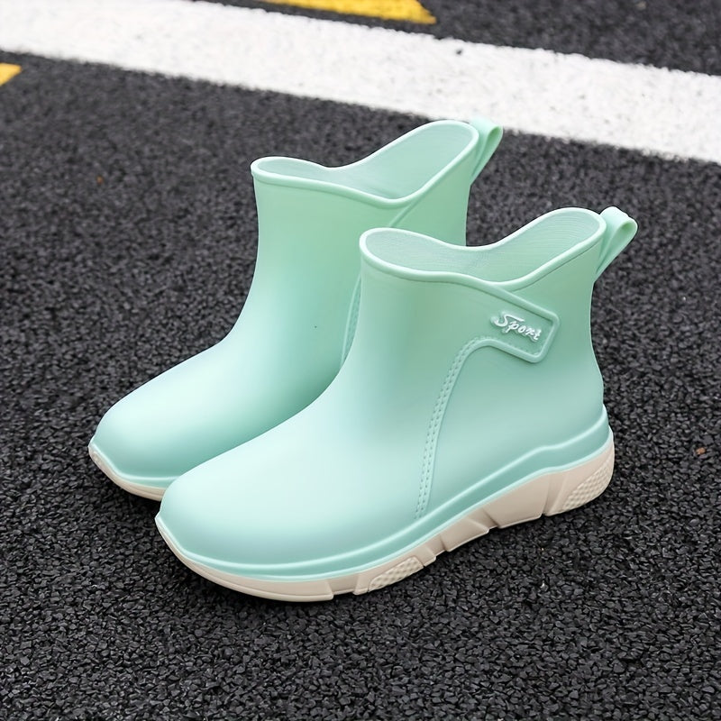 Short Tube Thick Bottom Anti skid Women's Rain Shoes