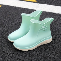 Short Tube Thick Bottom Anti skid Women's Rain Shoes