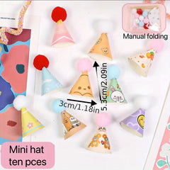Mini Fur Ball Hats for Cake Decoration