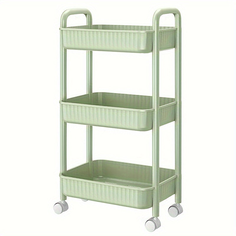 Plastic Three-layer Kitchen Storage Cart