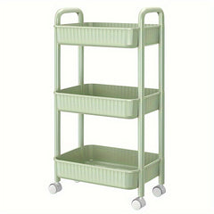 Plastic Three-layer Kitchen Storage Cart
