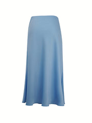 Casual High Waist Midi Skirt Women's Clothing