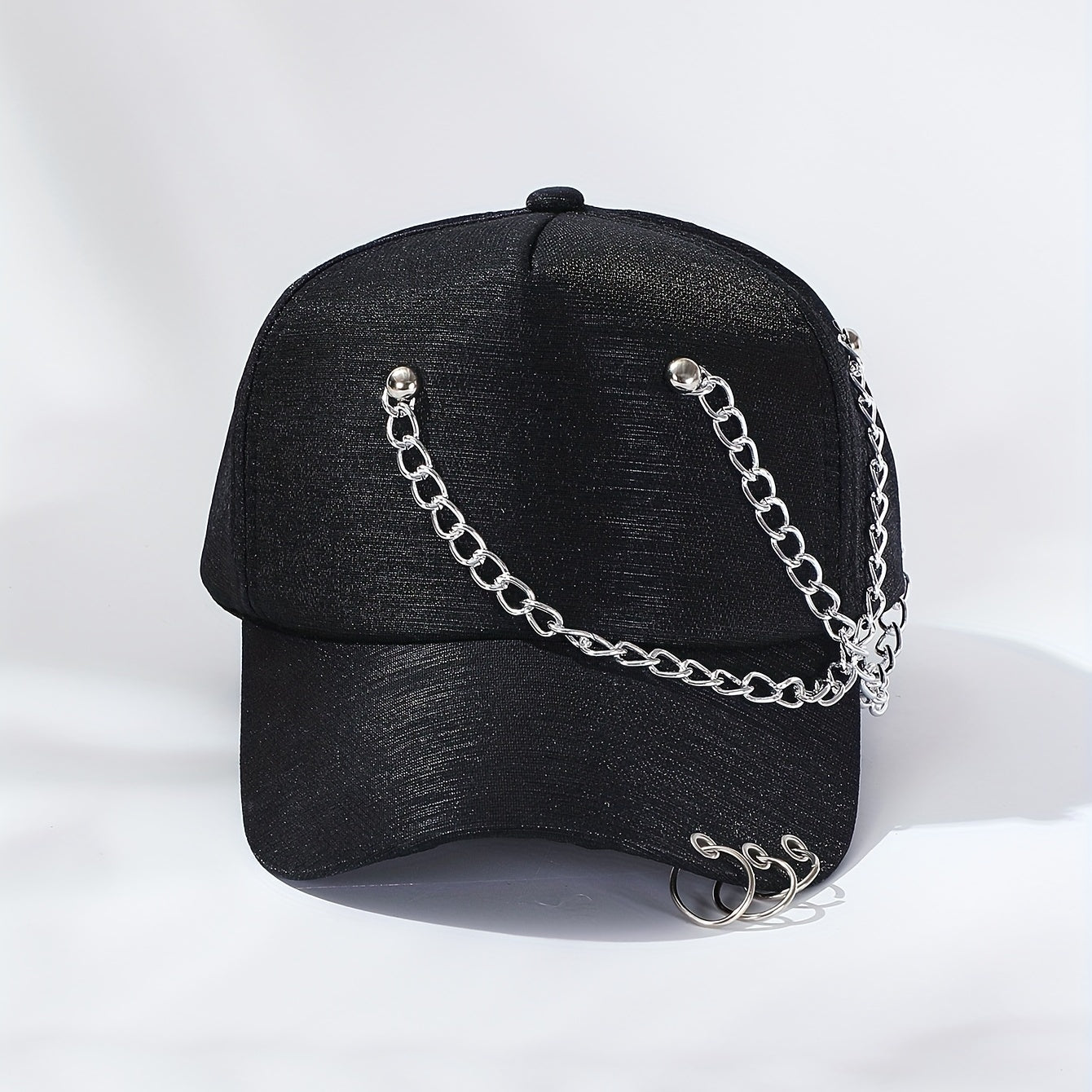 Unisex Chain Tassel Baseball Cap Hip Hop Glitter Sun Hat