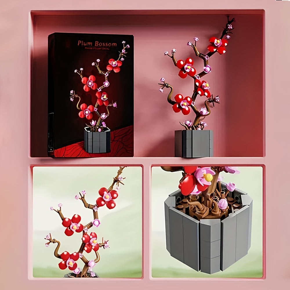 Flower Building Block Set with Vase - Ideal Home Decoration Gift