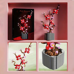 Flower Building Block Set with Vase - Ideal Home Decoration Gift
