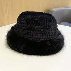 Women Winter Soft Warm Fisherman Hat Thick Outdoor Bucket Caps