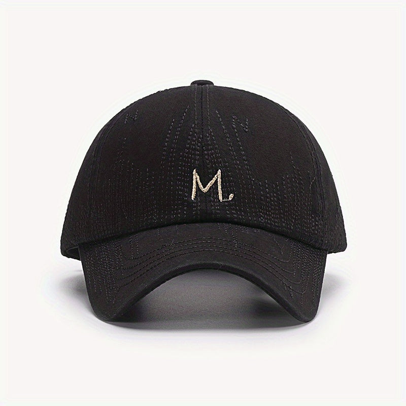 Embroidery Baseball Cap Solid Cotton Sun Hats Adjustable Couple Dad Hats