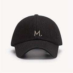 Embroidery Baseball Cap Solid Cotton Sun Hats Adjustable Couple Dad Hats