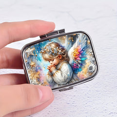 Portable Two-Compartment Pill Box