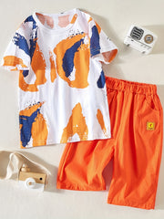 Boys Teen Graffiti T-shirt & Shorts for Summer