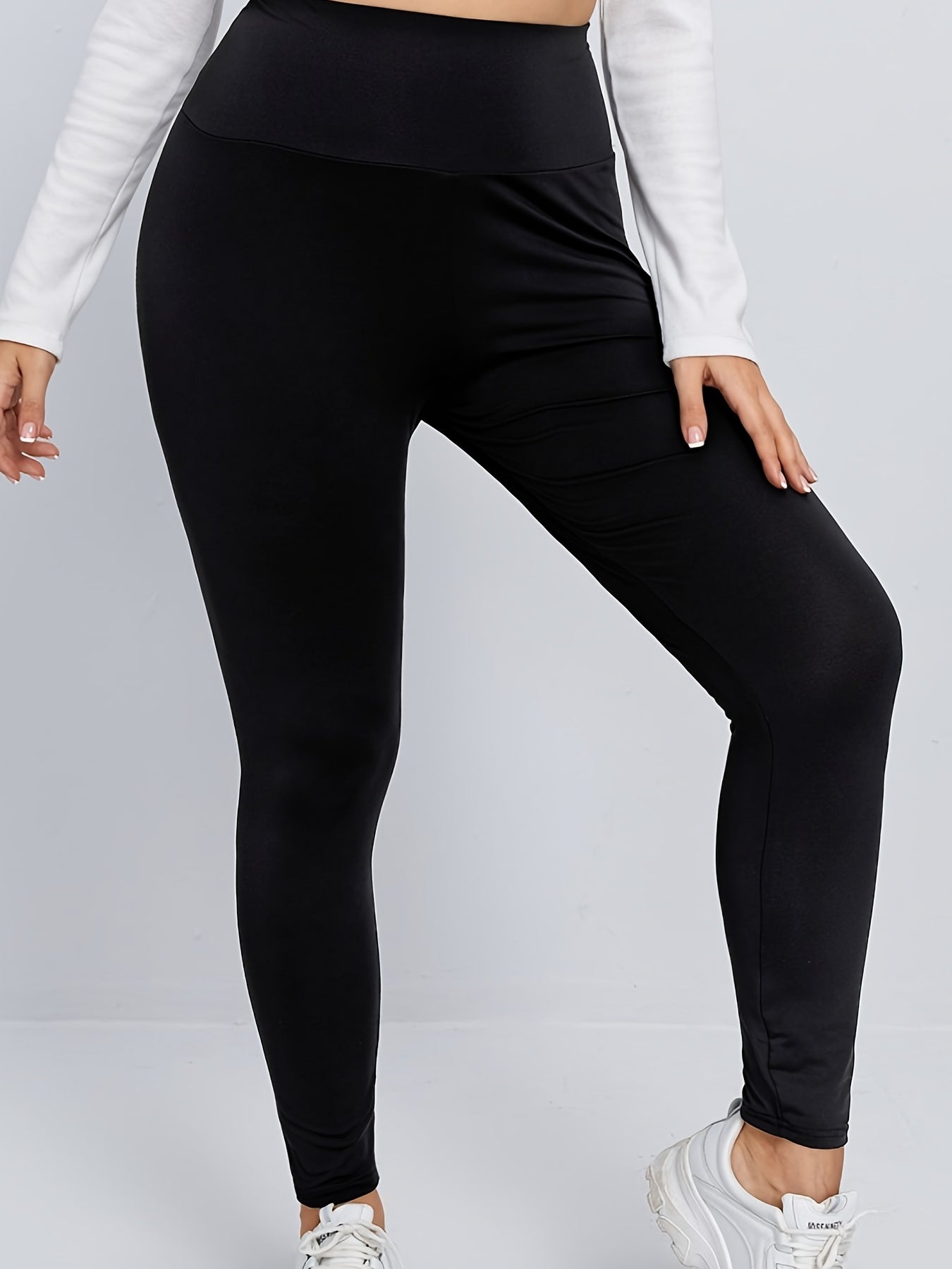 Solid High Rise Yoga Leggings