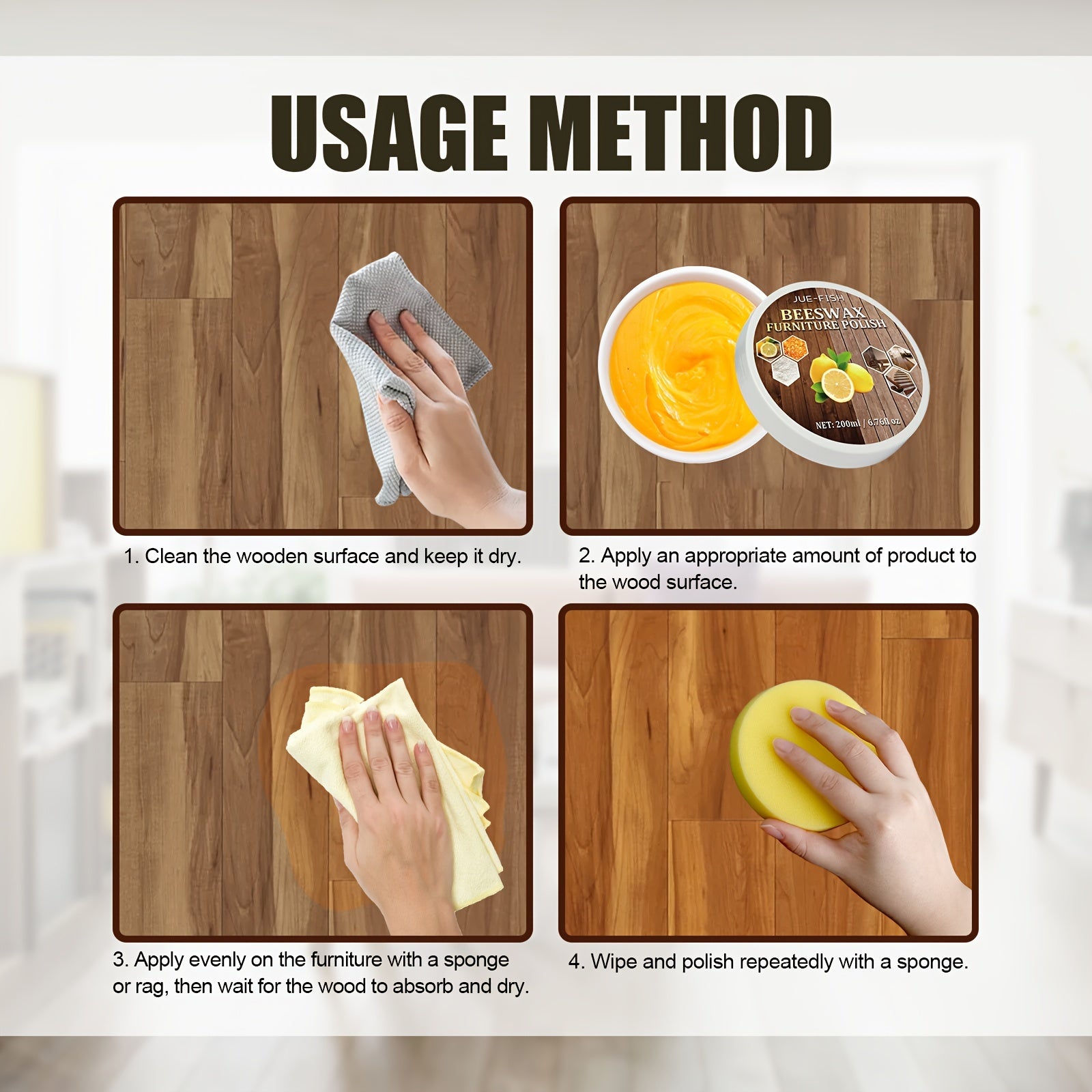 Furniture Polishing Wax for Rosewood and Solid Wood Floors