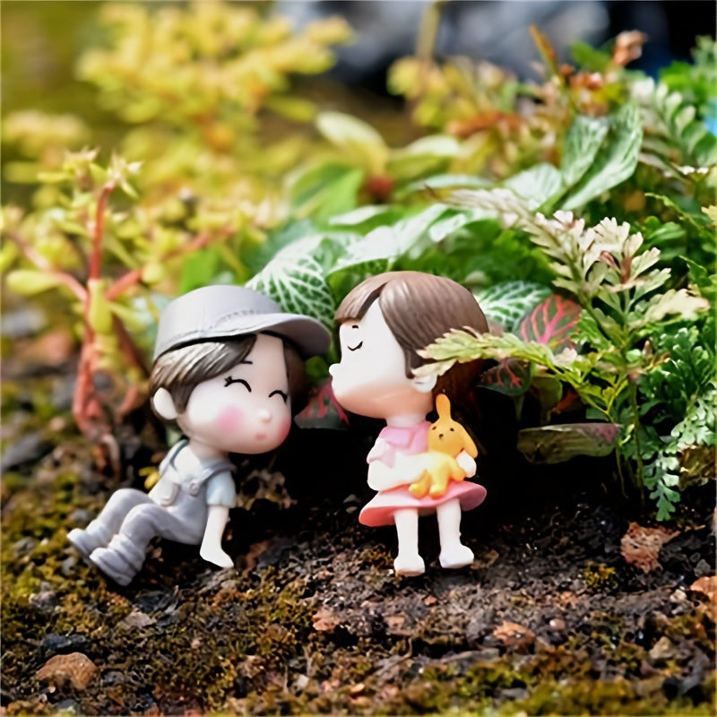 3pcs Wedding Couple Cake Ornament for Micro Landscape DIY Decoration