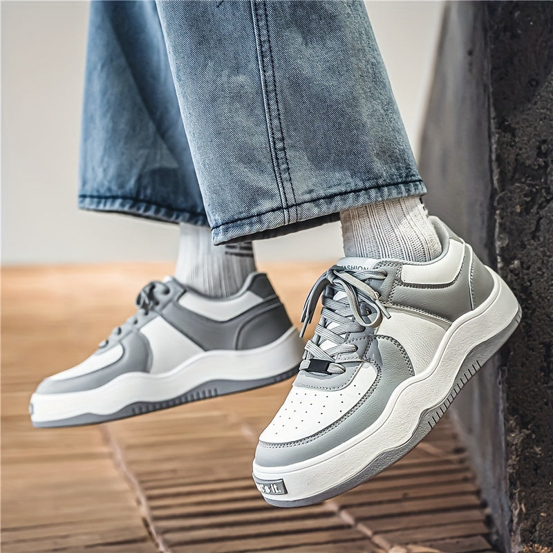 Men's Lace up Contrasting Sneakers Skate Shoes
