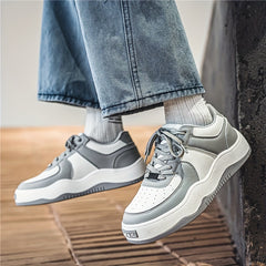 Men's Lace up Contrasting Sneakers Skate Shoes