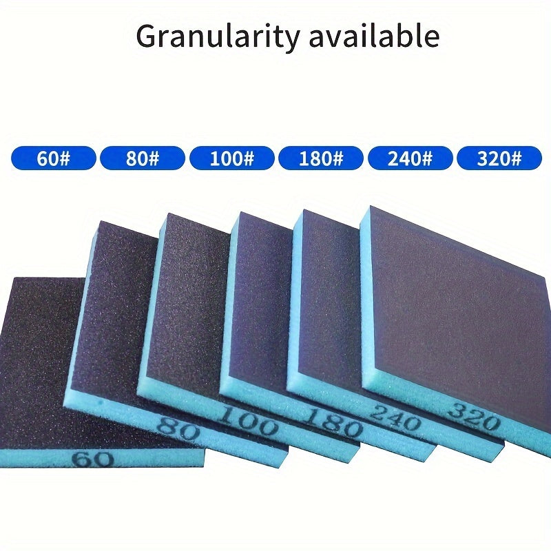 6pcs Sanding Sponge 60-320 Grits Wet Dry Sanding Blocks for Metal Wood Polishing