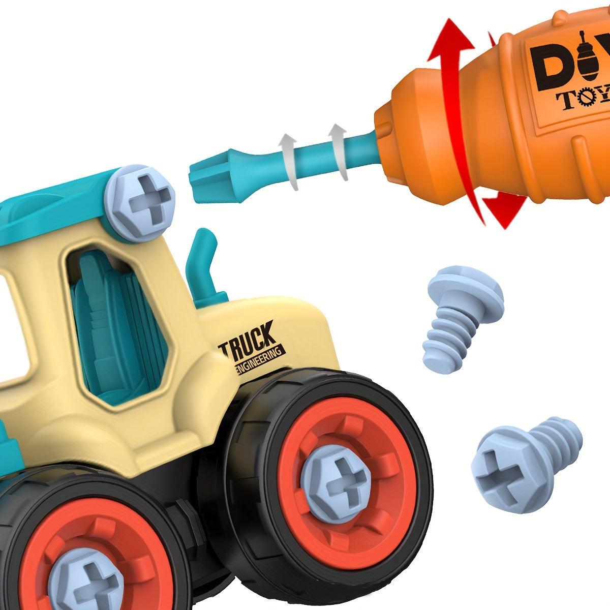 4pcs DIY Nut Assembly Puzzle Disassembly Car Toy Set