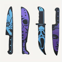 4pcs Halloween Wooden Decoration Pendant Scary Party Decor Props