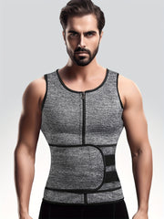 Men's Compression Sauna Vest with Waist Belts & Back Support