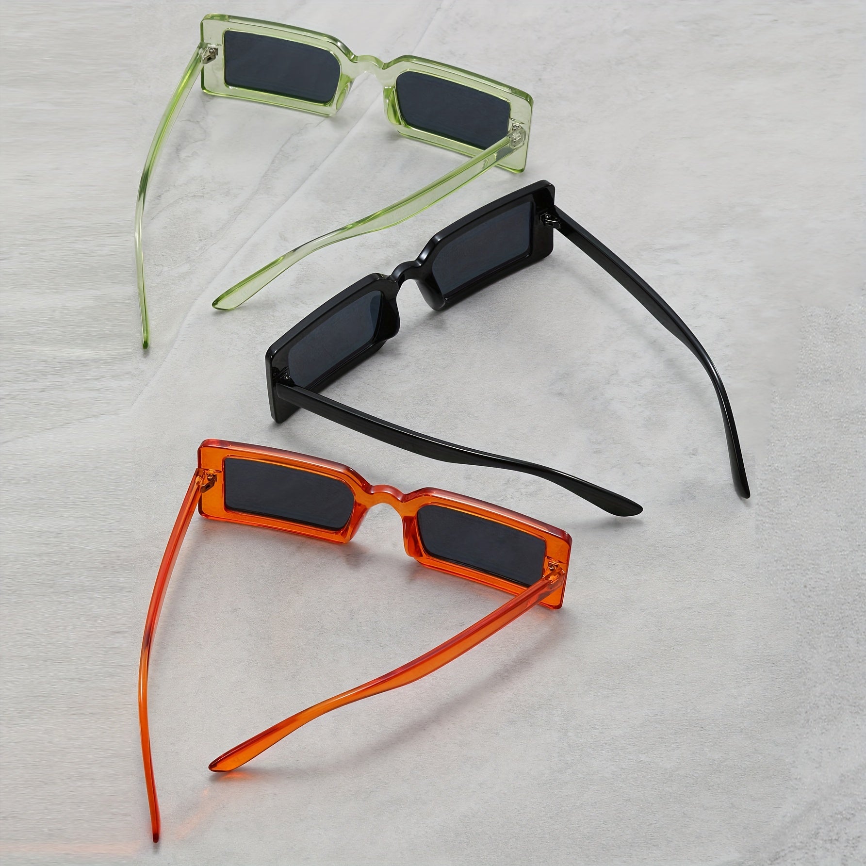 3pairs Square Hip hop Style Sunglasses Decorative Accessories