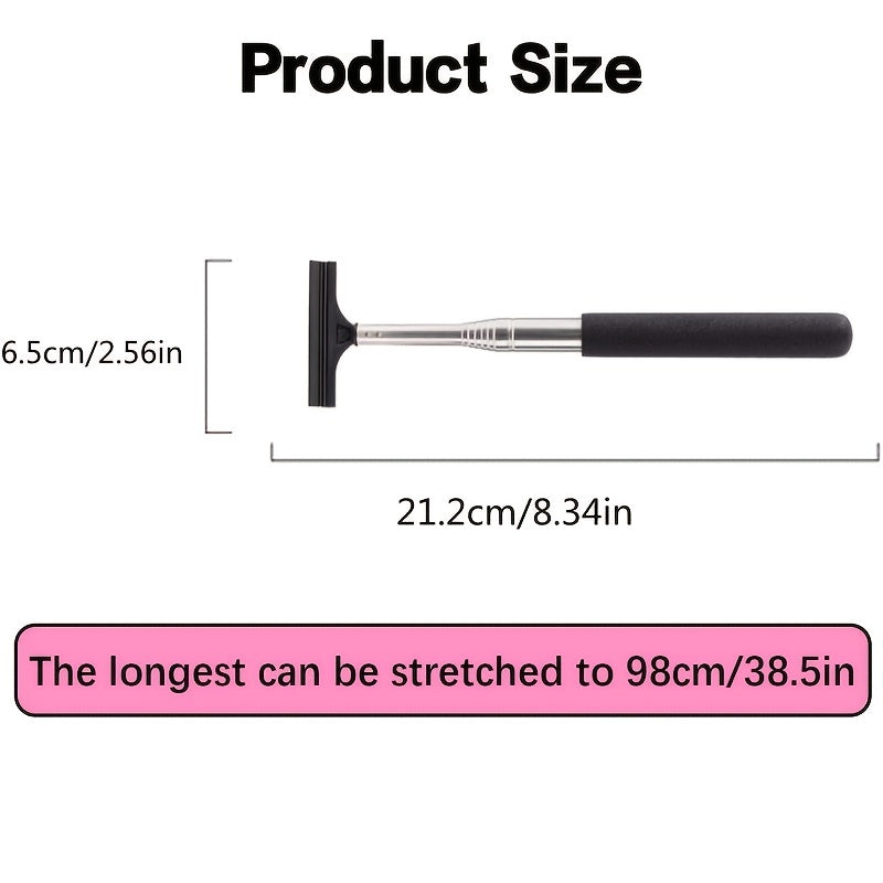 Car Rearview Mirror Wiper Telescopic Squeegee Cleaner Long Handle
