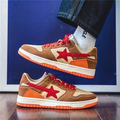 Men's Star Pattern Skate Shoes Wear resistant Non Slip Casual Shoes