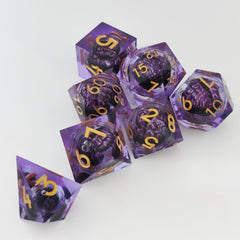 7pcs Dragon Eyes Resin Polyhedral Dice Set for RPG