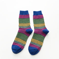 5 Pairs Women's Vintage Cozy Winter Socks- Soft, Thick Knit Cabin Warm Socks