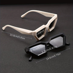 Men's Polygon Frame Couple Sunglasses Futuristic Sense