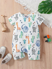 Cute Animal Print Romper for Baby - Perfect Summer Outfit