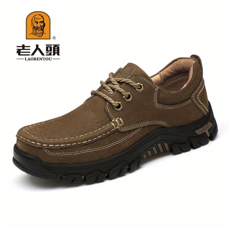 LAORENTOU Men's Leather Lace Up Hiking Shoes