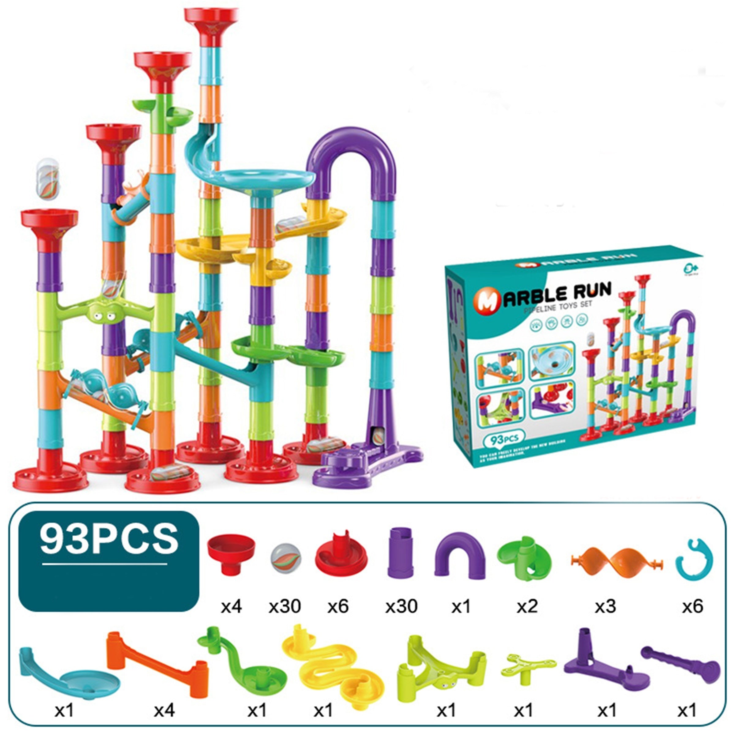 Marble Run Set Construction Kids Toy Christmas Gift