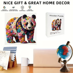 Challenging Giant Panda Floral Accent 1000-Piece Jigsaw Puzzle